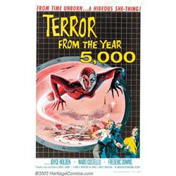 Terror from the Year 5000 (American International, 1958). One Sheet (27" X 41"). Typical 1950s sc...