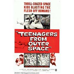 Teenagers from Outer Space (Warner Brothers, 1959). One Sheet (27" X 41"). With this great scienc...