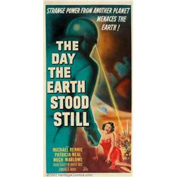 Day the Earth Stood Still (20th Century Fox, 1951). Three Sheet (41" X 81"). This exciting poster...