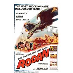 Rodan! The Flying Monster (Toho/ RKO 1957). One Sheet (27" X 41"). After the huge success of "God...