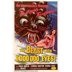 Beast with 1, 000, 000 Eyes! (American Releasing Corp., 1955). One Sheet (27" X 41"). Fun and cam...