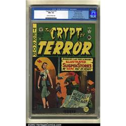 Crypt of Terror #17 Gaines File pedigree (EC, 1950) CGC NM+ 9.6 Cream to off-white pages. This ke...