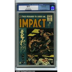 Impact #5 Gaines File pedigree 3/12 (EC, 1955) CGC NM 9.4 Cream to off-white pages. Yet another s...