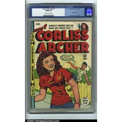 Meet Corliss Archer #1 (Fox, 1948) CGC VF/NM 9.0 Off-white to white pages. Al Feldstein would fin...