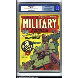 Military Comics #1 (Quality, 1941) CGC FN- 5.5 White pages. This important issue features the fir...