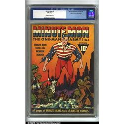 Minute Man #2 Mile High pedigree (Fawcett, 1941) CGC VF+ 8.5 Off-white to white pages. A small sc...