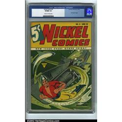 Nickel Comics #4 (Fawcett, 1940) CGC VF/NM 9.0 Cream to off-white. Fawcett artist C.C. Beck rende...
