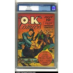 Okay Comics #1 (United Features Syndicate, 1940) CGC VF+ 8.5 Cream to off-white pages. Very nice-...