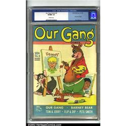 Our Gang #2 (Dell, 1942) CGC VF/NM 9.0 Off-white pages. Tom and Jerry make their cover debut in t...