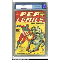 Pep #1 (MLJ, 1940) CGC FN/VF 7.0 White pages. Nearly two years before this title would give us Ar...