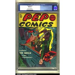 Pep #10 (MLJ, 1940) CGC NM- 9.2 Cream to off-white pages. This is a stunning book! Flat, clean an...