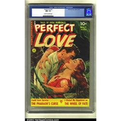 Perfect Love #3 (Ziff-Davis, 1951) CGC NM+ 9.6 Cream to off-white pages. The painted cover to thi...
