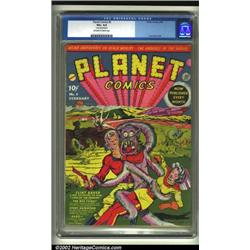 Planet Comics #2 (Fiction House, 1940) CGC VG+ 4.5 Off-white to white pages. Lou Fine delivers an...