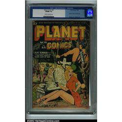 Planet Comics #33 (Fiction House, 1944) CGC VF/NM 9.0 Cream to off-white pages. Hunt Bowman fight...