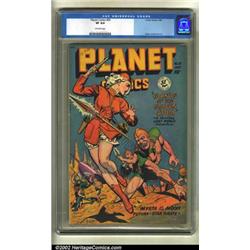 Planet Comics #55 (Fiction House, 1948) CGC VF 8.0 Off-white pages. The platinum blonde on this c...