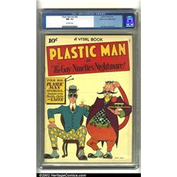 Plastic Man #2 Mile High pedigree (Quality, 1944) CGC NM- 9.2 Off-white pages. Quality Publicatio...