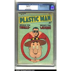 Plastic Man #6 Mile High pedigree (Quality, 1946) CGC VG/FN 5.0 Off-white to white pages. Edgar C...
