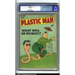 Plastic Man #9 Mile High pedigree (Quality, 1947) CGC NM 9.4 Off-white pages. A stunning book tha...