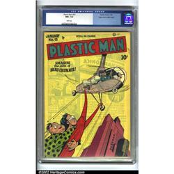 Plastic Man #15 Mile High pedigree (Quality, 1949) CGC NM+ 9.6 White pages. A stunning book that...