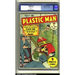 Plastic Man #28 Mile High pedigree (Quality, 1951) CGC VF/NM 9.0 Off-white pages. Jack Cole's cov...