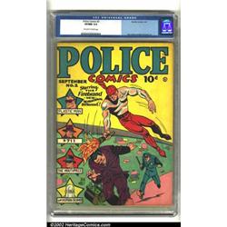 Police Comics #2 (Quality, 1941) CGC VF/NM 9.0 Off-white to white pages. Plastic Man makes his se...