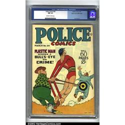 Police Comics #64 Mile High pedigree (Quality, 1947) CGC NM 9.4 Off-white to white pages. A beaut...