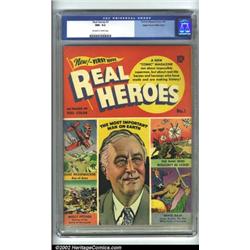 Real Heroes Comics #1 Mile High pedigree (Parents' Magazine Institute, 1941) CGC NM- 9.2 Off-whit...