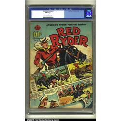 Red Ryder Comics #1 (Hawley Publications, 1940) CGC VG+ 4.5 Cream to off-white pages. This premie...