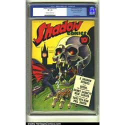 Shadow Comics vol. 2, #10 Mile High pedigree (Street and Smith, 1943) CGC VF- 7.5 Off-white to wh...