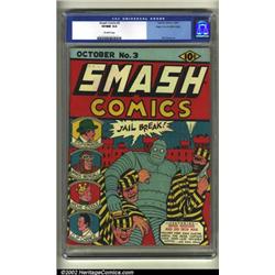 Smash Comics #3 Mile High pedigree (Quality, 1939) CGC VF/NM 9.0 Off-white pages. This copy is ve...