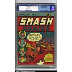 Smash Comics #7 Mile High pedigree (Quality, 1940) CGC NM+ 9.6 Off-white to white pages. Packed t...