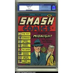 Smash Comics #29 Mile High pedigree (Quality, 1941) CGC NM+ 9.6 White pages. This is undoubtedly...