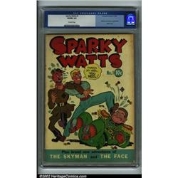 Sparky Watts #1 (Eastern Color, 1942) CGC VG/FN 5.0 Off-white pages. No Hitler cover collection i...