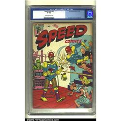 Speed Comics #43 (Harvey, 1946) CGC VF 8.0 Cream to off-white pages. With a combo bondage, robot,...