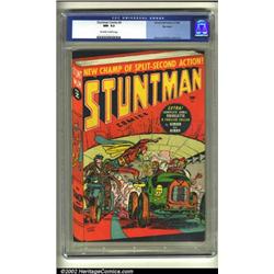 Stuntman Comics #2 Big Apple pedigree (Harvey, 1946) CGC NM- 9.2 Off-white to white pages. Joe Si...