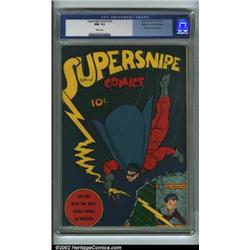 Supersnipe Comics #10 Mile High pedigree (Street and Smith, 1943) CGC NM- 9.2 White pages. Anothe...