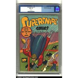 Supersnipe Comics #12 Mile High pedigree (Street and Smith, 1943) CGC NM+ 9.6 White pages. A clas...