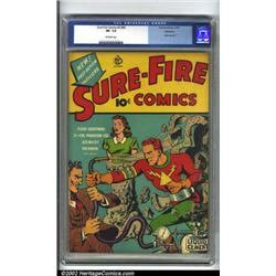 Sure-Fire Comics #4 Allentown pedigree (Ace, 1940) CGC VF- 7.5 Off-white pages. Essentially this...