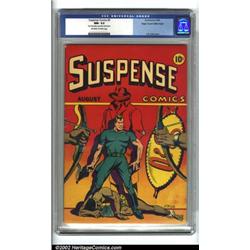 Suspense Comics #5 Mile High pedigree (Continental Magazines, 1944) CGC NM- 9.2 Off-white to whit...