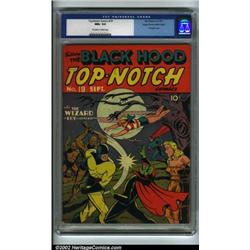 Top-Notch Comics #19 Mile High pedigree (MLJ, 1941) CGC NM+ 9.6 Off-white to white pages. Black H...