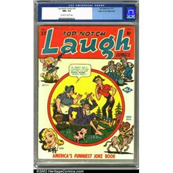 Top-Notch Comics #37 Mile High pedigree (MLJ, 1943) CGC NM+ 9.6 Off-white to white pages. An exce...