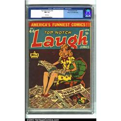 Top-Notch Comics #44 Mile High pedigree (MLJ, 1944) CGC NM- 9.2 White pages. The second-to-last i...