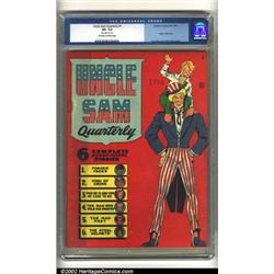 Uncle Sam Quarterly #1 (Quality, 1941) CGC VF- 7.5 Off-white to white pages. This incredible firs...