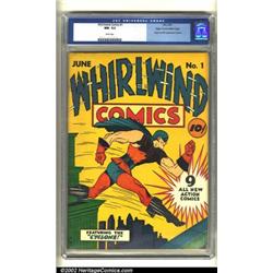 Whirlwind Comics #1 Mile High pedigree (Nita Publication, 1940) CGC NM- 9.2 White pages. This fab...