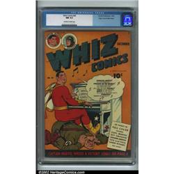 Whiz Comics #49 Mile High pedigree (Fawcett, 1943) CGC NM 9.4 Off-white to white pages. Captain M...