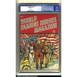 World Famous Heroes Magazine #1 Mile High pedigree (Centaur, 1941) CGC VF/NM 9.0 White pages. Thi...