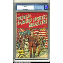 World Famous Heroes Magazine #1 (Centaur, 1941) CGC FN/VF 7.0 Off-white pages. Not a book one see...