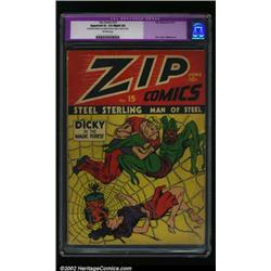 Zip Comics Lot (MLJ, 1940-41). Two different Zip Comics are featured in this lot. Issue #2 has a...