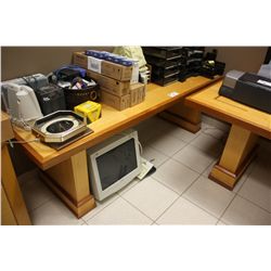 OAK INLAYED 7' BOARDROOM TABLE