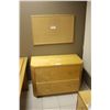 Image 1 : 4 PIECES OF MAPLE OFFICE FURNITURE, CHAIR AND CORKBOARD